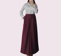 High-Waist Palazzo-Hose in Bordeaux