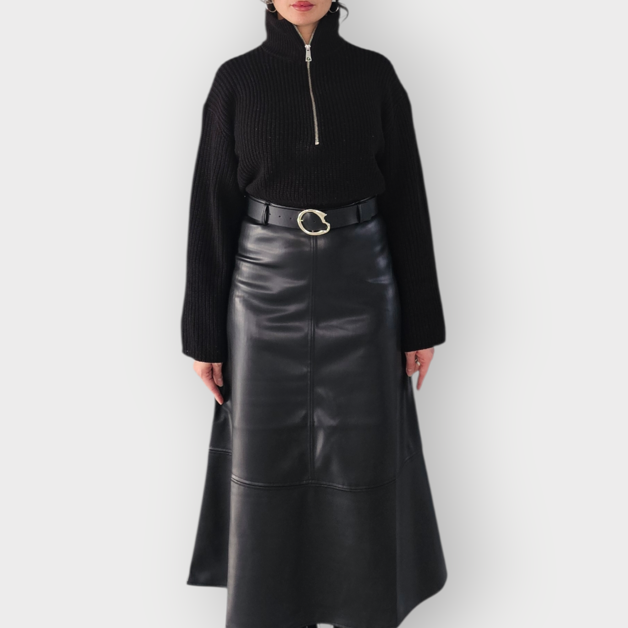 Midirock aus Kunstleder