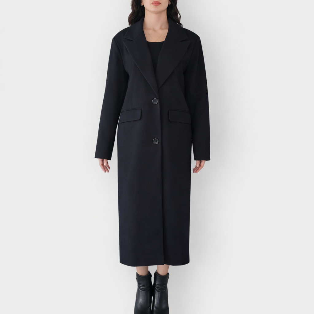 Eleganter Mantel in Navy Blau