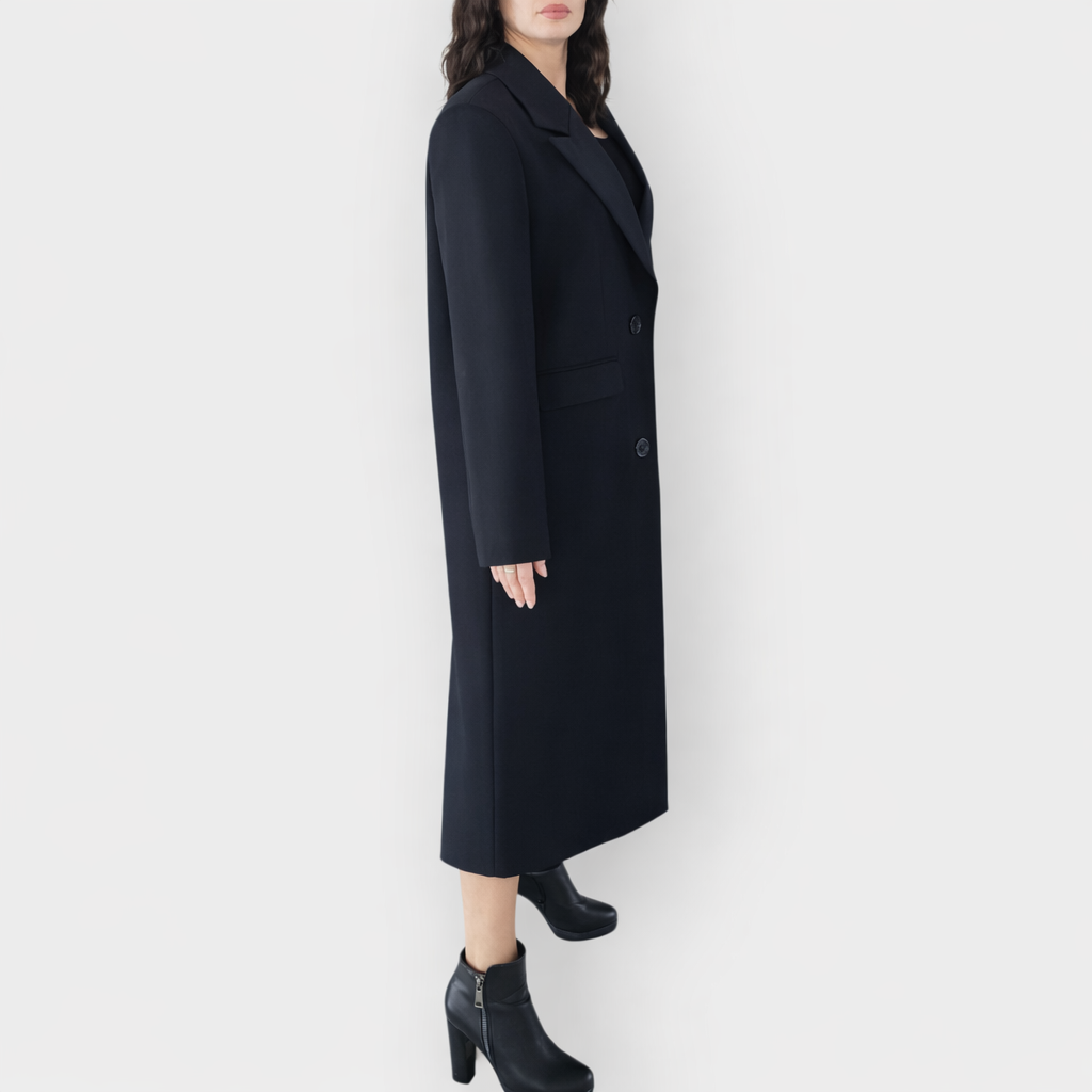 Eleganter Mantel in Navy Blau